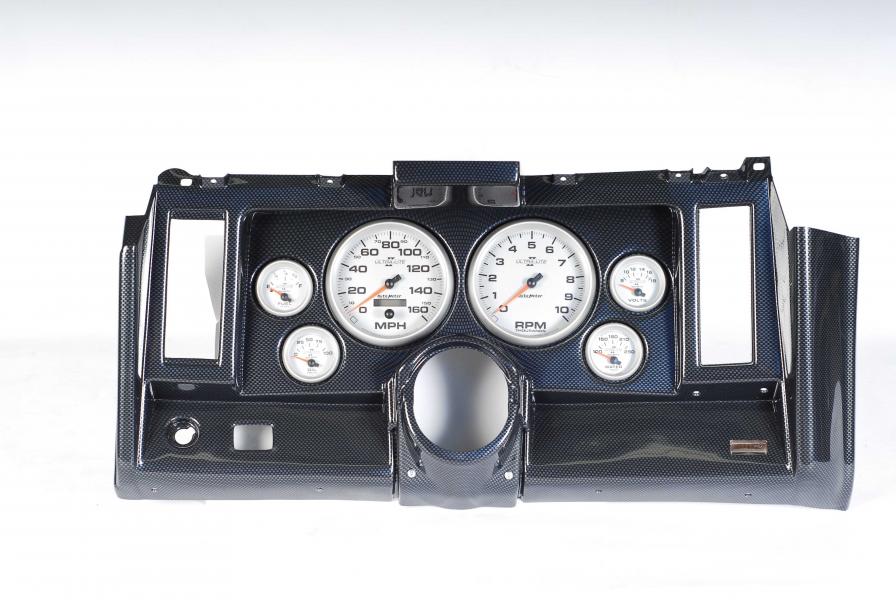 69 Camaro Classic Dash 6 Hole Carbon Fiber Panel with Ultra-Lite II Gauges